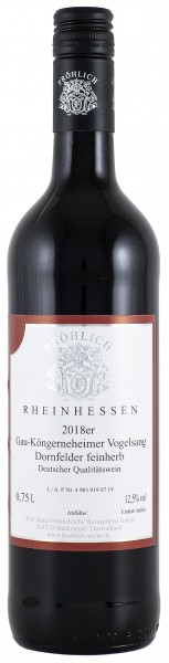 2015 Gau Köngernheimer Vogelsang, Dornfelder, Qualitätswein